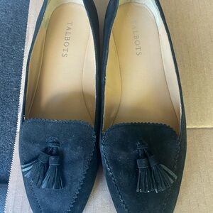 Talbots Black Suede Loafers for Women